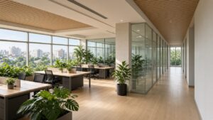 Bright empty office corridor representing safe and respectful workplaces under the Safe Spaces Act